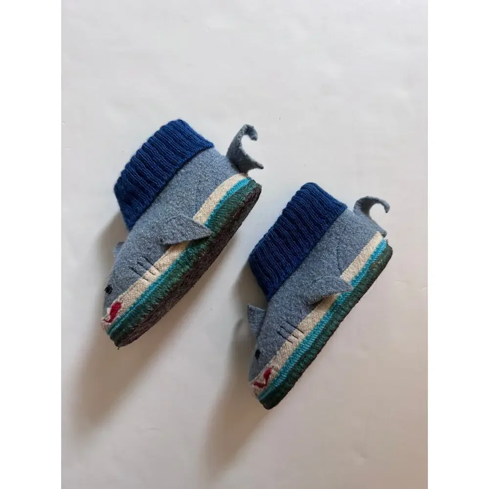 Garnet Hill wool shark slippers